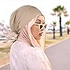 RVLZKCPG 3 Pièces Bonnet Hijab Femme, Turban Cheveux Femme, Bonnet Musulman Islamique, Hijab avec Tie Back, Élastique et Respirant Turban #5