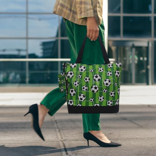 Image of NGIL Medium Top Zipper Closure Canvas Tote Bag with Attached Matching Coin Purse For Moms and Nurses