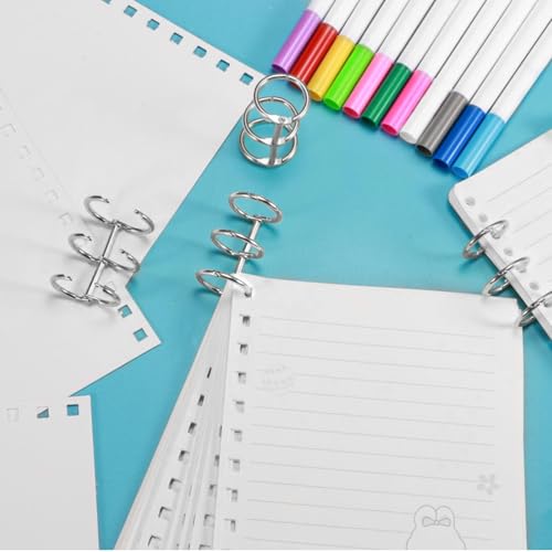 10-Pack 3-Ring Metal Loose Leaf Binders Book Rings,20mm Inner Diameter,Perfect for DIY Travel Journals, Photo Albums, Document Binding, and Craft Projects (Durable & Stylish)