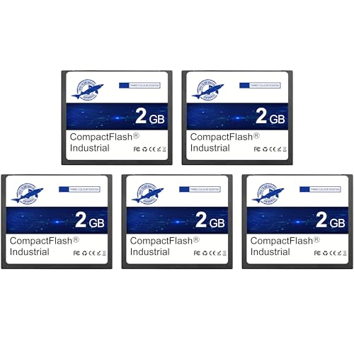 Image of Dogfish Compact Flash Memory Card 2GB 5PACK Industrial CF Type I Card FAT16 for Industrial Equipment and Vintage Digital Cameras