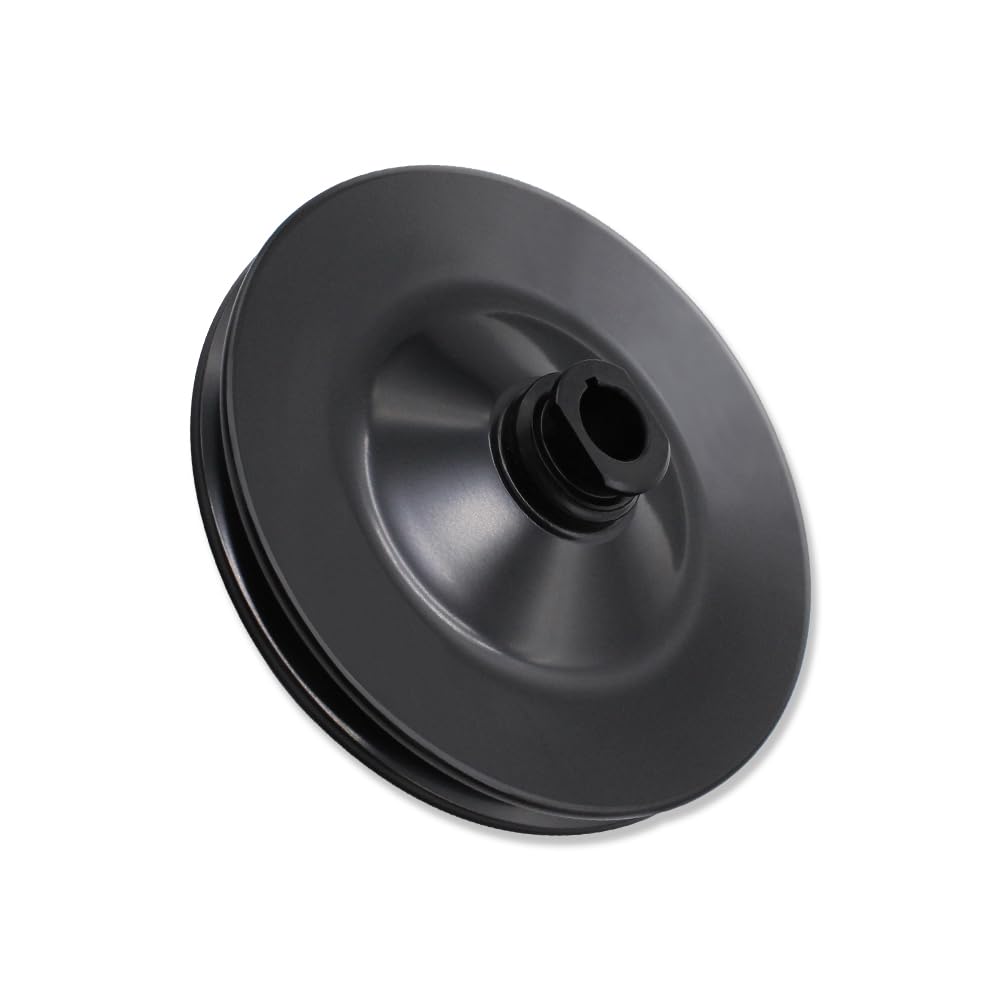GM Saginaw Power Steering Pump Pulley Keyway Single Groove for Chevy Oldsmobile Pontiac Cadillac 350 454 Black