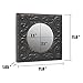 Stonebriar Round Mirror with Distressed Square Metal Tin Frame ; Industrial Wall Decor ; Distressed Finish ; With Attached Wall Hanger