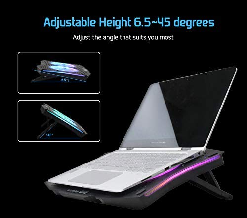 LETUSTO-RGB-Laptop-Cooling-Pad-Portable-Laptop-Cooler-Stand-for-up-to-17-Notebooks-2-Fans-with-17dBA-and-2-USB-Ports