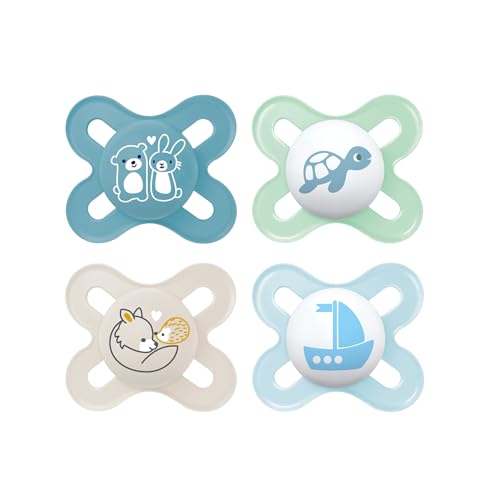 Image of MAM Original Start Matte Baby Pacifiers, Binky for 0-3 Months, BPA-Free Silicone Nipple, Easy to Clean, Best for Newborn Babies, Developed with Medical Experts, 4 Count Binkies