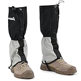 Waterproof Leg Gaiters for Men and Women Adjustable Snow Boot Gaiters for Hiking in Hunting Sand and Mud Mountain Climbing or Snowshoeing (Grey L)