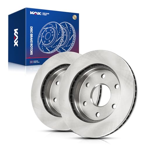 KAX Front 55054 Disc Brake Rotor Fits for Silverado 1500 1999-2006, Tahoe 2000-2006 4.8L 5.3L, Sierra 1500 1999-2006, Suburban 1500 2000-2006, Yukon 2000-2006 4.8L 5.3L, Avalanche 1500 2002-2006, 2pcs