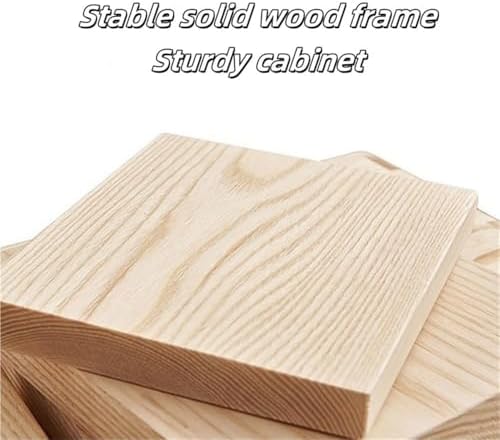 Solid Wood Nightstand with Glass Top - Minimalist Bedside Table for Small Spaces & Apartments - Stylish End Table for Bedroom & Living Room - & Functional