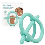 Frida Baby Get-A-Grip BabyTeether for Teething Relief, Easter Basket Stuffer for Kids, 100% Food-Grade Silicone Teething Toys for Baby 0-6, 12, 18 Months Infant, BPA-Free, PVC-Free, Teal