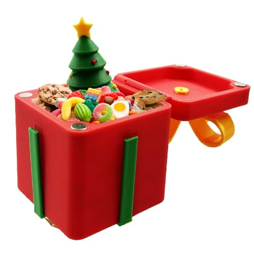yupeuooe 引き出し式クリスマスボックス | 3Dプリント 飛び出すツリー付きギフトボックス | 誕生日 休日 室内用ホームデコレーション | リビングルーム マントル テーブル 棚 玄関 ポーチ アパート オフィス バー