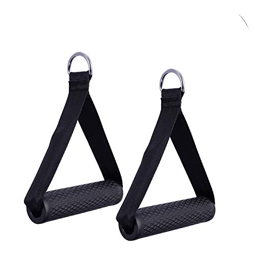 HOPELUCKIN エクササイズハンドル ケーブルマシン ジム トレーニング フィットネス ダイエット 筋トレ 美尻 ヨガ リハビリ シェイプアップ ピラティス 2個セット