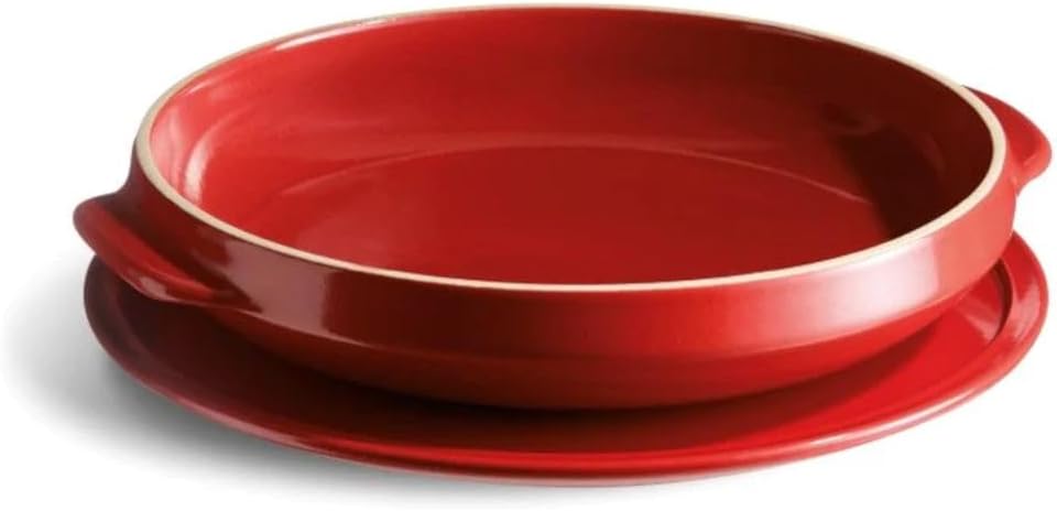 Emile Henry Tarte Tatin Formu Seti, seramik, kırmızı, 33x28x5.2 cm
