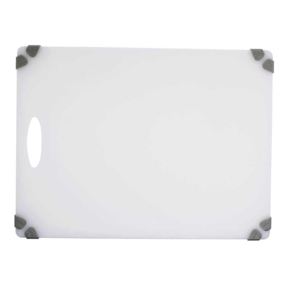 Kratos by Cutting Board White with Non-Slip Grippers - 15" L x 20" W x 1/2 H by HUBERT – 20"L x 15"W, Plastic, White, Model 1520-AL-WHCG