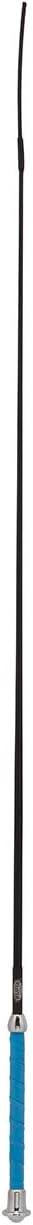 Weaver Livestock 40" Tennis Grip Pig Whip with Comfort Grip Plastic Handle, Pig Training Whip, Guiding Whip for Showing, ‎Black with Blue Handle