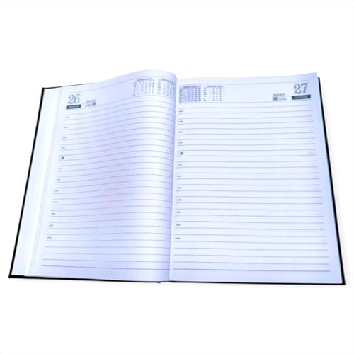 Image of New year Executive diary 2026, black PU leather Hardcover diaries 2026, Standard Format, Daily Organizer, Gift Journal 2026 Office Planner 2026 Diary for Professionals One-Day-to-a-Page Monthly Planner -BLK- B5- Set of 3
