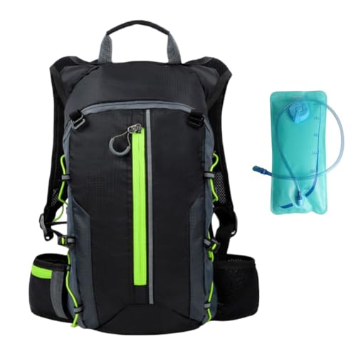 NiuLumea Mochila de ciclismo para deportes al aire libre con depósito de hidratación de 3 L, ultraligera de 280 g, capacidad de 10 L, tiras reflectantes para correr, senderismo y ciclismo