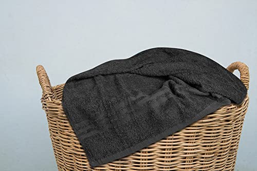 Brooklyn Linen 100% Cotton Bath Towels Set For Bathroom, 24X44 In Bath Towels 6 Pack, Large Hand Towels, Soft Absorbent, Premium Quality Charcoal Grey Bath Towels #TOP6