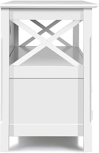 Miniatura 9 de LUARANE Soporte de TV, mueble de TV moderno para TV de hasta 50 pulgadas, consola de TV con 2 puertas, estante de almacenamiento abierto, marco en