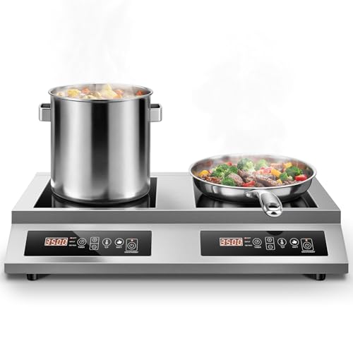 Commercial Double Induction Cooktop 7000W