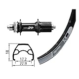 Ventillochbohrung: 8,5 mm Bike-Parts Unisex – Erwachsene H-Rad 9Deore Laufrad, Silber, 1size
