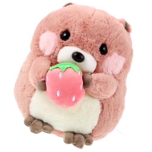 Peluche marmotte pour lit enfant doudou rose déco chambre