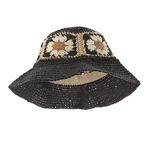 フラワーモチーフ付きバケットハット