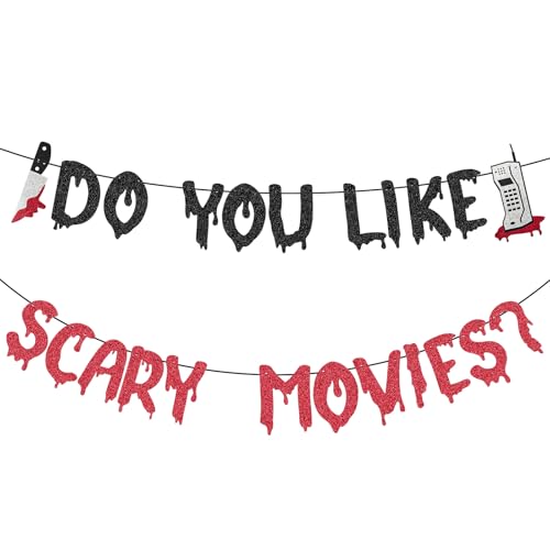 Do You Like Scary Movies Banner - Halloween Party Decoration,