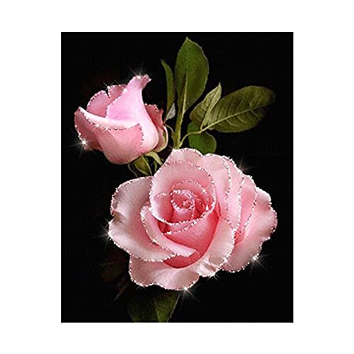 Art crafts diamond painting cristal strass complet motif roses pour fresque monumentale