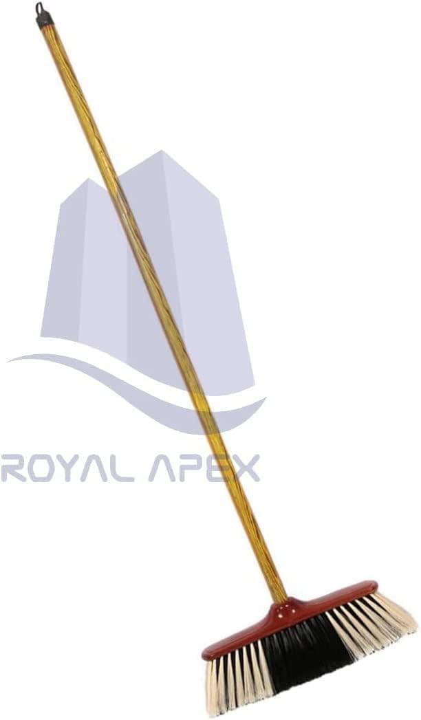 Biella™ Sweeping Broom Brush with Handle - Soft Bristle Multipurpose Cleaning Tool for Indoor/Outdoor Home Kitchen Patio etc.