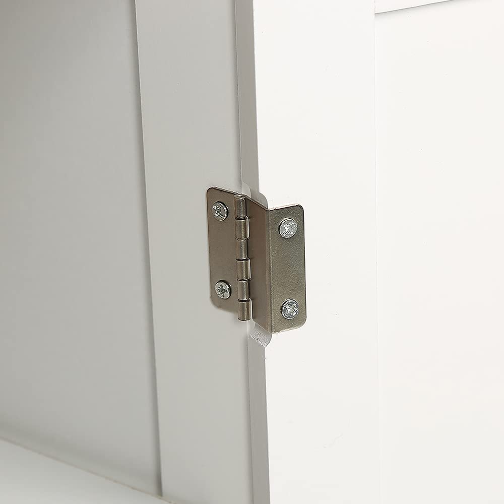Mobile sottolavabo Bagno con 2 ante senza lavabo, mobile portaoggetti sotto lavabo in legno, mobile sottolavello, mobile da bagno su piedistallo, bianco, 60 x 30 x 60 cm
