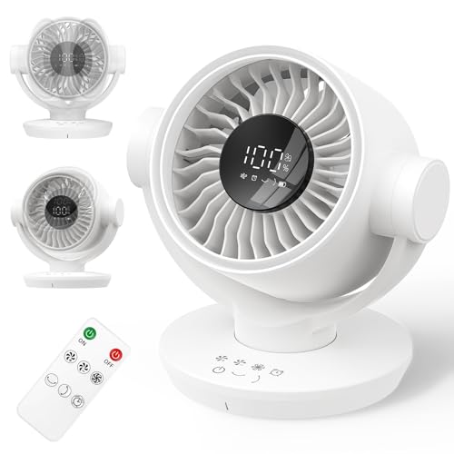 サーキュレーター 扇風機【2026高性能版·199段階暴風モード·-25℃瞬間冷却】卓上扇風機 強力 タイマー機能 【家電批評ベストバイ受賞】3D首振り 10-100段階風量調節 12000mAh大容量 LEDディスプレイ dcモーター 静音 30畳対応 一台多役 衣類乾燥/送風/冷房/空気浄化/梅雨対策に 節電対策 暑さ対策 熱中症対策 リモコン付属 日本語取扱説明書付き (ホワイト)