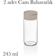 2 Adet B y k Boy Baharatl k Biberlik Tuzluk 245 ml Ev ofis Cafe Restourant Bej