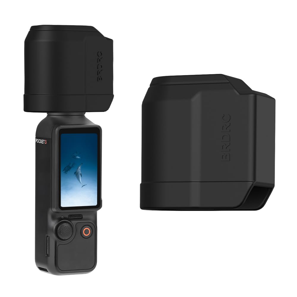 Lens Cap Protector Gimbal Protective Cover Dust Proof Silicone for DJI OSMO POCKET3 Action Camera (Black)