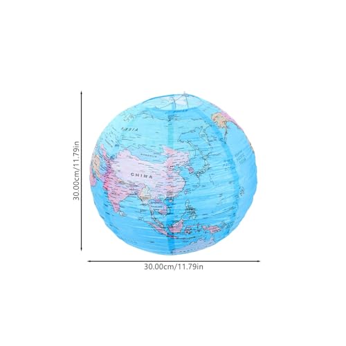 Luxshiny B7R48T13976IWD9E Earth Shaped Paper 2Pcs World Map Lantern Globes 30Cm Chandelier Ceiling Lamp Shades thumb #5