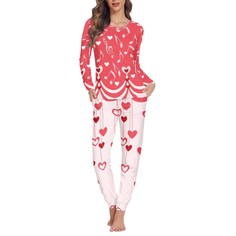 Conjunto de pijama para mujer con bolsillo y parte superior y pantalones, tallas XS-6X