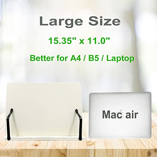 Adjustable Book Stand White Cookbook Stand Recipe Holders Hold Laptop Tablets Ipad Textbook Magazine For Reading, Watching, Cooking, Drawing, And More(15.35" X 11.0") #TOP6