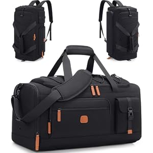 Gym Bag for Men and Women with Shoe & Laptop Compartment Sport Duffle Bag | 3-in-1 Anti-Theft Carry On Backpack Duffel Bag for Airplane, Workout, Overnight, Travel, Weekender, 35L