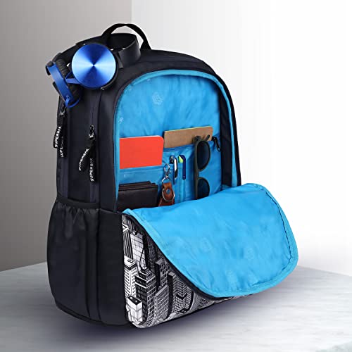 Image of Montana 39 Ltrs School Laptop Backpack (India Ink-Black), One Size (LBPMNTNA5201)