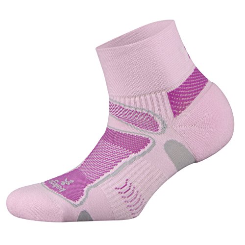 Balega Ultralight Quarter Athletic Running Socks for Men and Women (1 Pair), Pink, Small