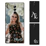 AESTHESTIFY Custodia personalizzata per ZTE Blade A3L Foto personalizzata - Immagine personalizzata con logo testo sottile custodia protettiva in silicone nero