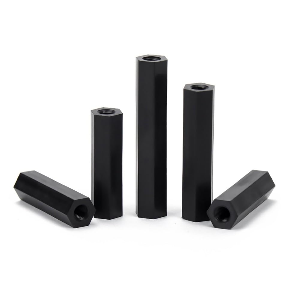 Distanziatori Esagonali in Nylon Nero da Femmina-Femmina, M4*30 mm,20 pezzi