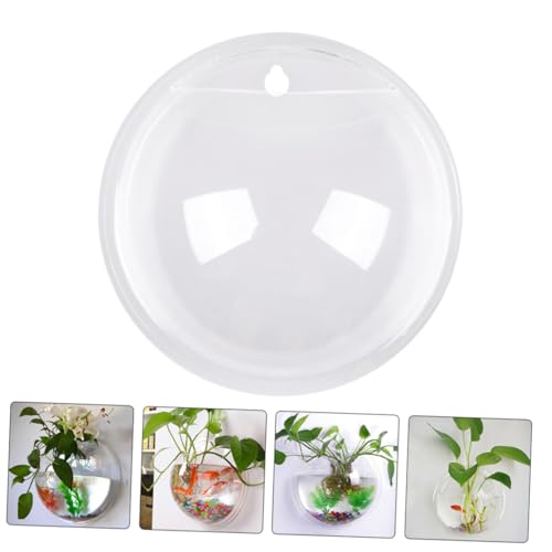 Miniatura 6 de Kisangel 5 Piezas Pecera Montada En La Pared Decoración De Pared Acuario De Pared Decoración De Acrílico Acuario De Peces Pecera De Planta Peceras Jarrón De Acrílico Pecera De Pared