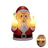 Lampada di Natale con Babbo Natale che mostra il dito medio, (1PC)