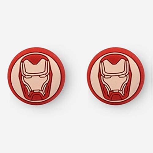 for PS5 PS4 PS3 Xbox 360 Xbox One Switch Pro Wii u PS5 Controller Silicone Thumb Grip Cap Joystick Thumbstick (Iron Man #2)