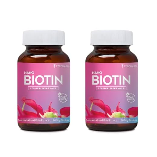 ZEROHARM Biotin Tablets for Hair, Skin and Nails | Biotin Vitamin B7 Tablets for Men and Women | Hair vitamin for hair growth | No side effects Pack of 2 (120 Tablets)