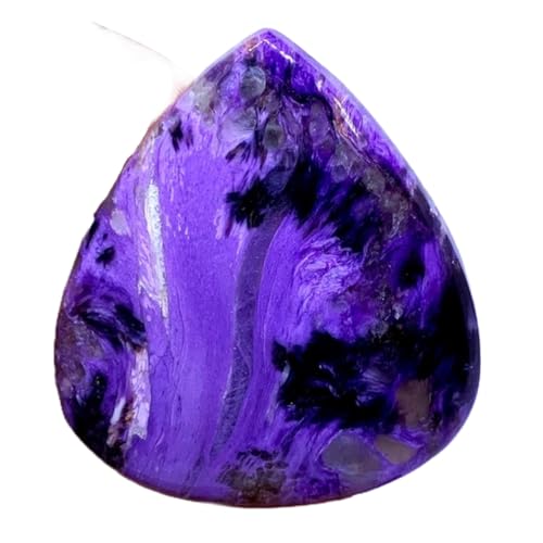 Charoite naturelle poire cabochon 45mm : résoud le manque d'originalité de vos bijoux