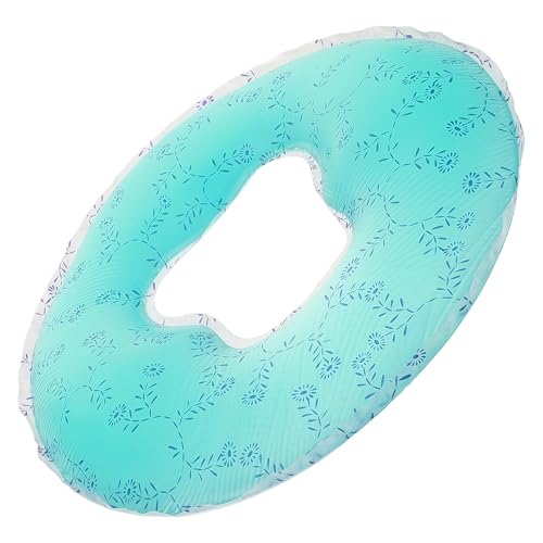 Oreiller en silicone vert trou unique pour table de massage et appui-tête salon