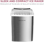 Frigidaire EFIC123-SS Counter Top Maker, Produits 26 livres glace par jour, acier inoxydable