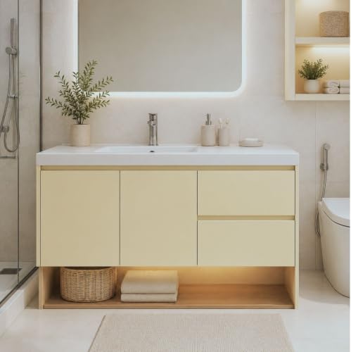 Image of WISDOM Beige Matt Wallpaper Peel & Stick Wallpaper Self Adhesive Decorative Vinyl Waterproof for Kitchen Cabinet Furniture Countertop (Matte Beige, 24x120 Inches)