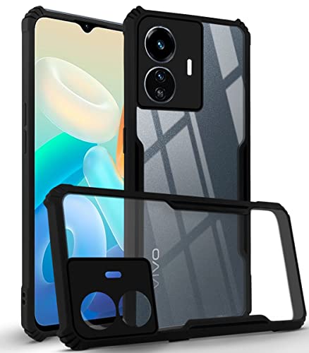 Image of Jkobi Back Cover Case for Vivo iQOO Z6 Lite 5G (Shockproof with Polycarbonate Clear Panel | Professional Black)