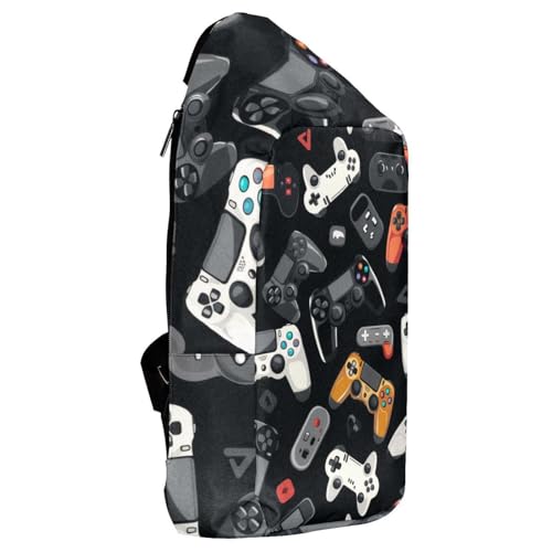 Sac à dos à bandoulière pour console de jeu multicolore de 36cm - 4